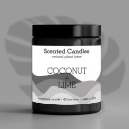 白黒キャンドル製品ラベルシール フードラベル