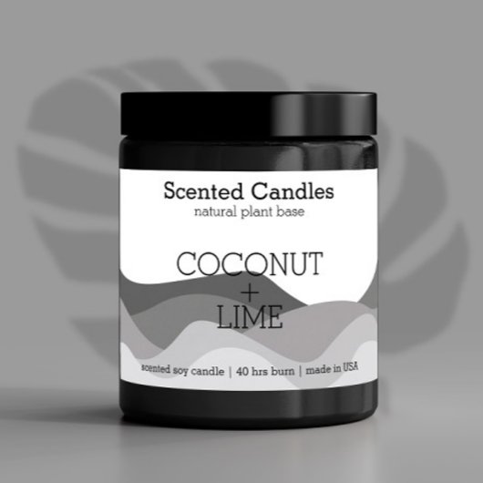 白黒キャンドル製品ラベルシール フードラベル