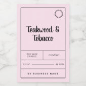 白黒キャンドル製品ラベルシール フードラベル (シングルラベル)