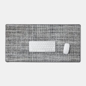 白黒キャンバスのテクスチャ デスクマット (キーボード&マウス)