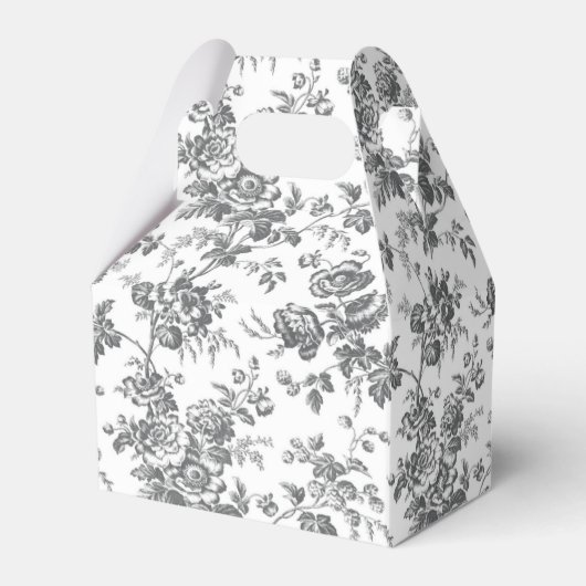 白黒キャンバスパフランスのーティーの好意 フェイバーボックス (裏面サイド)