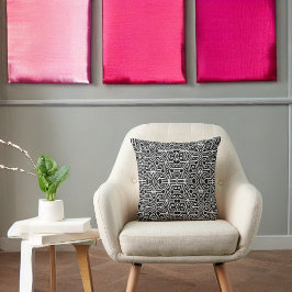 白黒キュビズムファンキーネオジオ抽象芸術 クッション