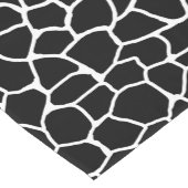 白黒キリンのプリント動物パターン ショートテーブルランナー (コーナー)