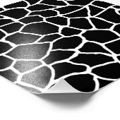 白黒キリンプリント動物模様 フォトプリント            (角)