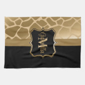 白黒キリン柄 キッチンタオル (横)