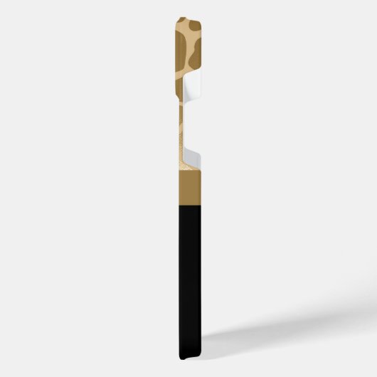 白黒キリン柄 iPhoneケース (左側面)