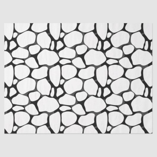 白黒キリン模様ティッシュペーパー 薄葉紙 (正面)