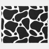 白黒キリン模様 フリースブランケット (正面(横))