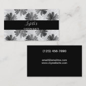 白黒キルティングまたはクラフト名刺 名刺 (正面/裏面)