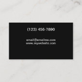 白黒キルティングまたはクラフト名刺 名刺 (裏面)