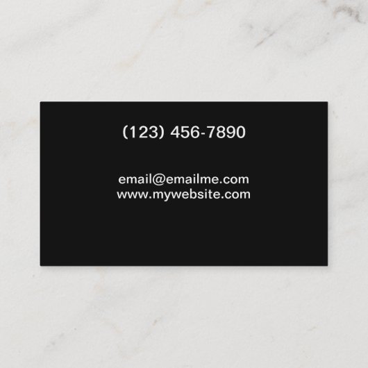 白黒キルティングまたはクラフト名刺 名刺 (裏面)