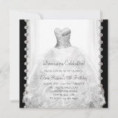 白黒キンセアニェラ招待状 招待状 (正面)