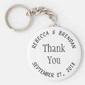 白黒キーチェーンリングや輪結婚の文字 キーホルダー (正面)