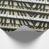 白黒キーボードの紙 ラッピングペーパー (角)