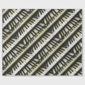 白黒キーボードの紙 ラッピングペーパー (フラット)