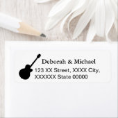 白黒ギタープレーヤー ラベル (インサイチュ)