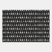 白黒ギター2 ラッピングペーパーシート (正面)