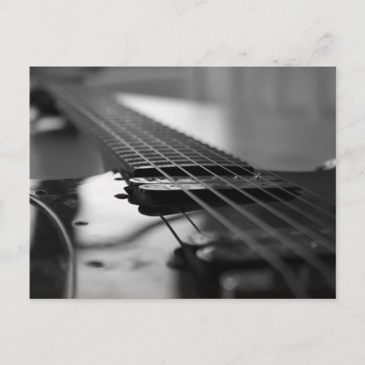 白黒ギター ポストカード (正面)
