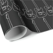 白黒ギター ラッピングペーパー (ロールコーナー)