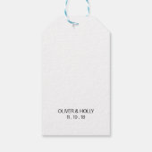 白黒ギフトストライプのラベル ギフトタグ (裏面)