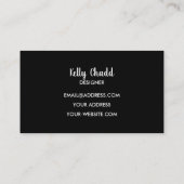 白黒ギフトボックスストライプジュエリーデザイナー 名刺 (裏面)