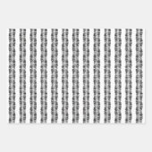 白黒ギフトラップ ラッピングペーパーシート (正面3)