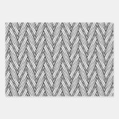 白黒ギフトラップ ラッピングペーパーシート (正面)