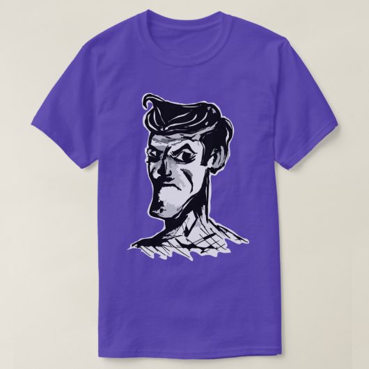 白黒ギャングの凶悪犯シグマ男性デザイン Tシャツ (デザイン正面)