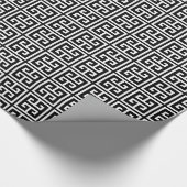 白黒ギリシャの主パターン ラッピングペーパー (角)