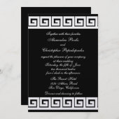 白黒ギリシャ人の鍵 招待状 (正面/裏面)