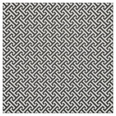 白黒ギリシャ語鍵パターン ファブリック (見本)