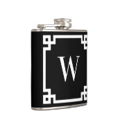 白黒ギリシャ鍵モノグラム フラスク (右)