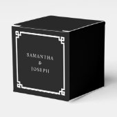 白黒ギリシャ鍵結婚ズ フェイバーボックス (正面サイド)