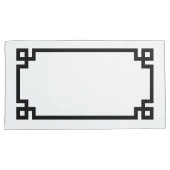 白黒ギリシャ鍵縁どキングサイズ 枕カバー (正面右)