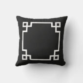 白黒ギリシャ鍵 クッション (裏面)