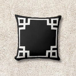 白黒ギリシャ鍵 クッション