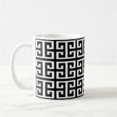 白黒ギリシャ鍵 コーヒーマグカップ (左)