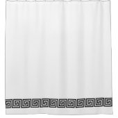 白黒ギリシャ鍵 シャワーカーテン (正面)