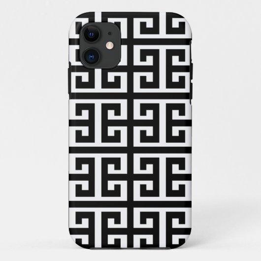 白黒ギリシャ鍵 Case-Mate iPhoneケース (裏面)