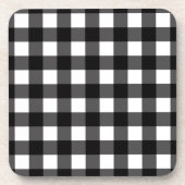白黒ギンガムバッファロープラ市松模様にイド コースター (正面)