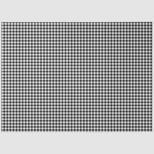 白黒ギンガムパターンティッシュペーパー 薄葉紙 (正面)
