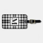 白黒ギンガムパターン ラゲッジタグ (正面横)