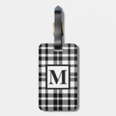 白黒ギンガムパターン ラゲッジタグ (裏面縦)