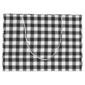 白黒ギンガムプレイドファームハ素朴ウス ラージペーパーバッグ (裏面)