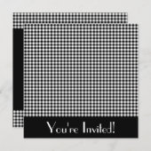 白黒ギンガム招待状 招待状 (正面/裏面)