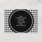 白黒ギンガム、あなたのモノグラム 名刺 (裏面)