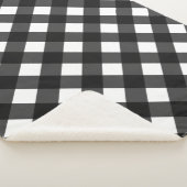 白黒ギンガム シェルパブランケット (3/4)