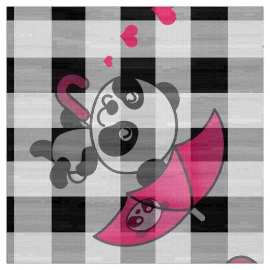 白黒ギンガム ファブリック (見本)