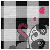 白黒ギンガム ファブリック (クローズアップ)