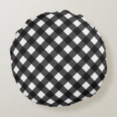白黒ギンガム ラウンドクッション (裏面)